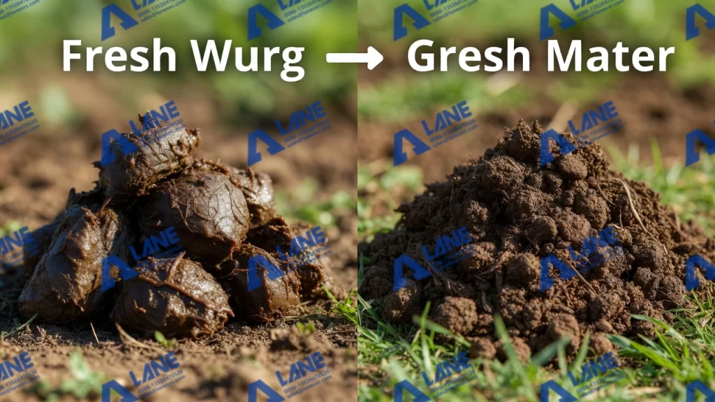 عملية تحويل روث الأبقار إلى سماد عضوي